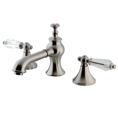 Kingston Brass KC7068WLL 8" Widespread Bathroom Faucet, Brushed Nickel KC7068WLL